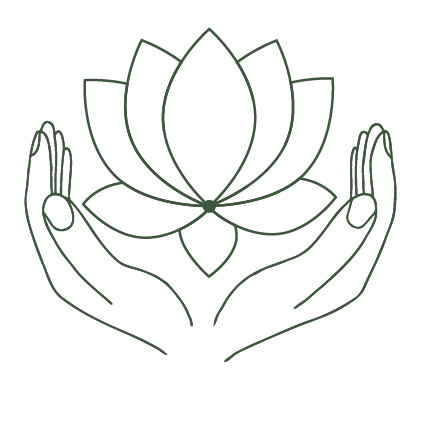 icône mains et lotus